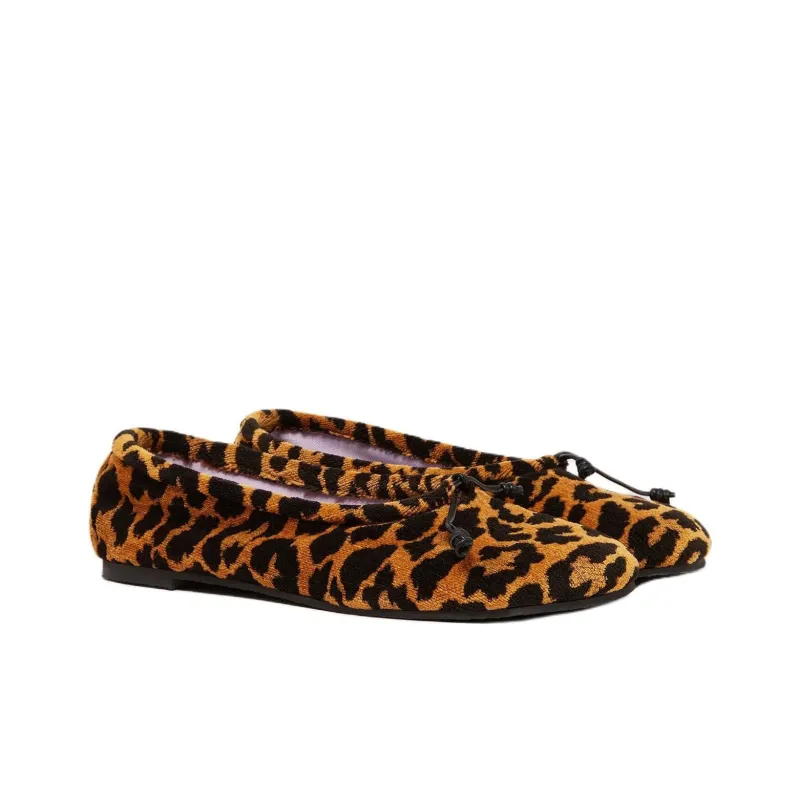 Stella McCartney Ryder Leopard Casual Single Shoes Women's Brown-2