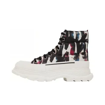Alexander McQueen Graffiti Print High-Top Sneakers