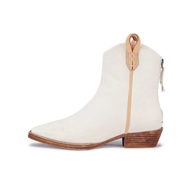 FREE PEOPLE Ankle Boots 4cm Women's White-0