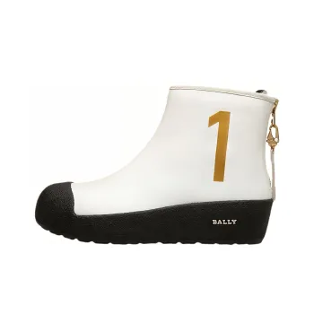 BALLY Winter Gold Ankle Boots Women's White