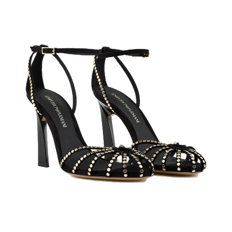 EMPORIO ARMANI Slim Heel High Heels 9.5cm Women's Black-1