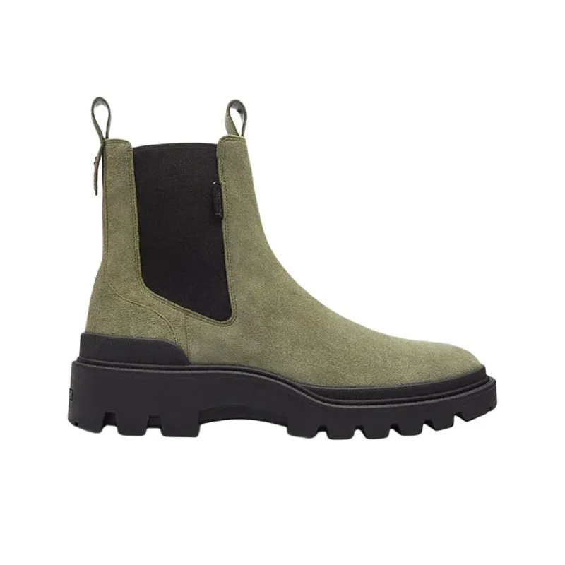COACH Colson Short Chelsea Boots 4cm Men's Army Green-1