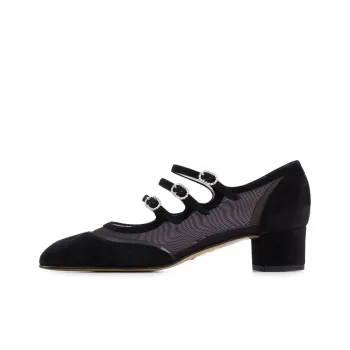 Carel Mesh panelled Suede Pumps