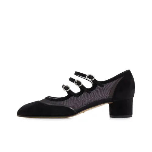 Carel Mesh panelled Suede Pumps