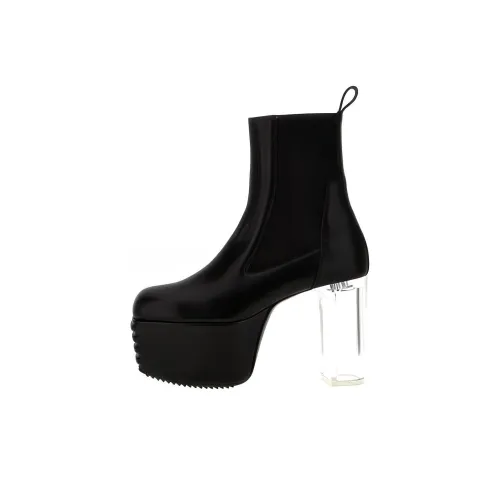 RICK OWENS/RO Short Chelsea Boots Men's Black