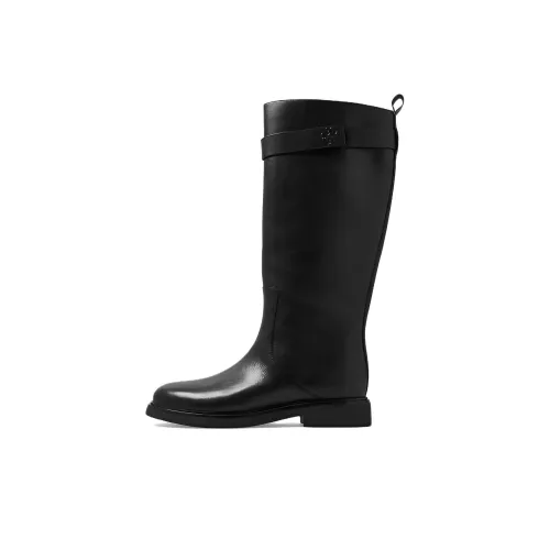 TORY BURCH Double T Leather Knee Boots