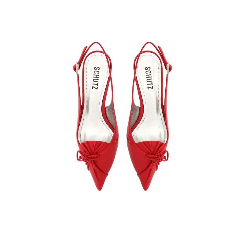 Schutz Zane Slim Heel High Heels 5cm Women's Red-4