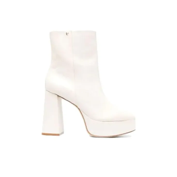 Larroude Dolly Ankle Boots 12.5cm Women's White-1