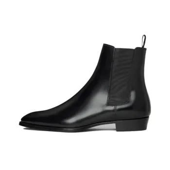 CELINE Short Chelsea Boots Men's Black