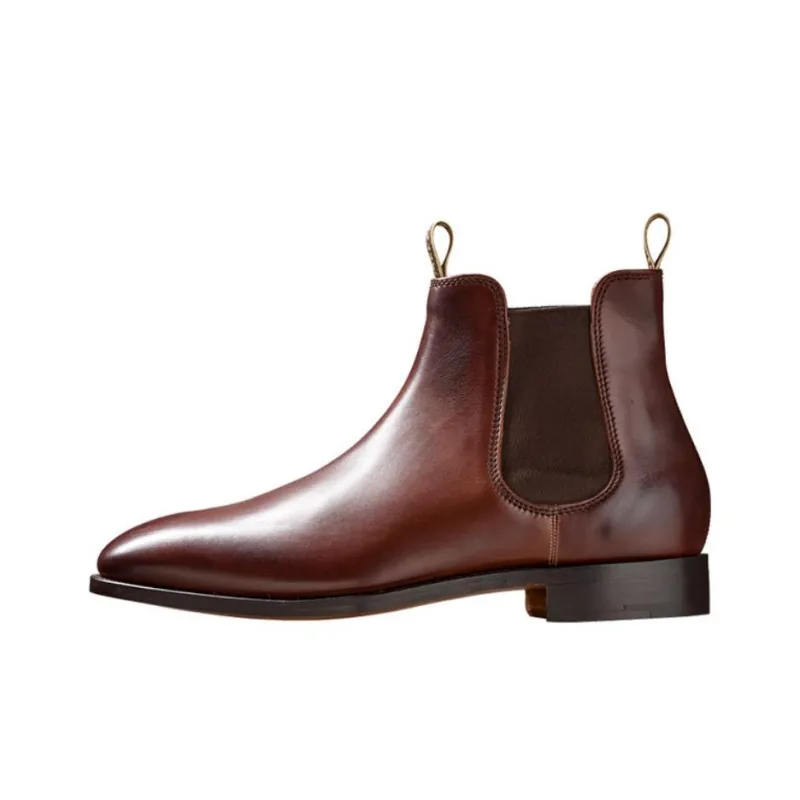 BARKER Mansfield Short Chelsea Boots Men's Dark Brown-0