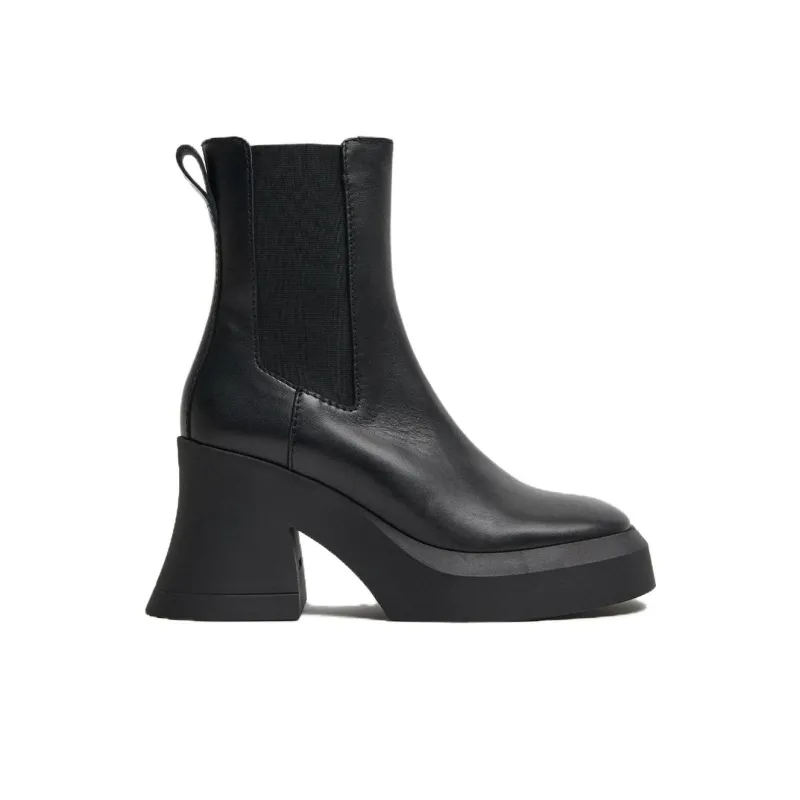MIISTA Chelsea Boots 10cm Women's Black-1
