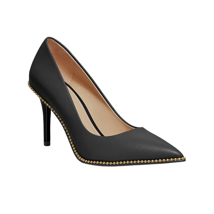 COACH Waverly Slim Heel High Heels 8.5cm Women's Black-1
