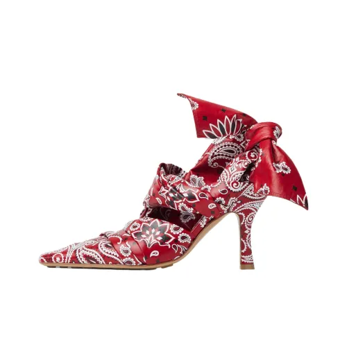 Bottega Veneta Slingback Slim Heel High Heels 9cm Women's Red