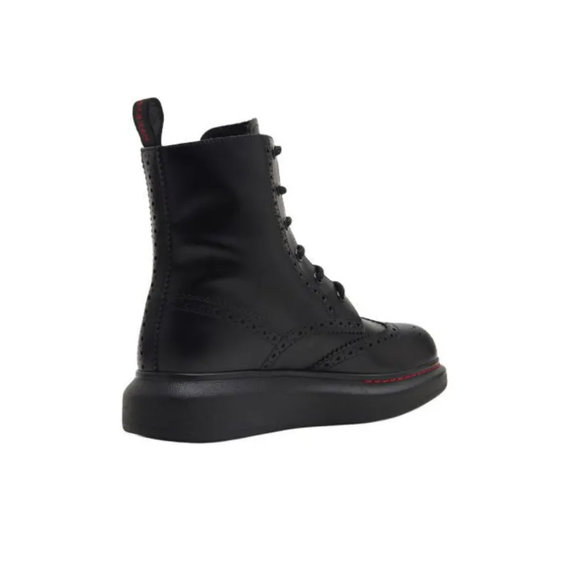 Alexander McQueen Hybrid Lace Up Boot Black Women's-2