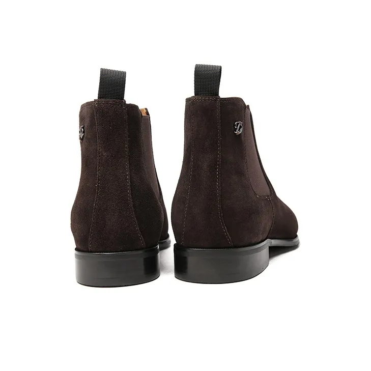 S. T.DUPONT Ankle Length Chelsea Boots Men's Coffee-3