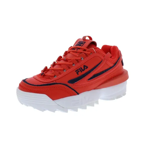 FILA Disruptor 2 Anti Slip Wear Resistant Low Top Casual Running Shoes Women's Red