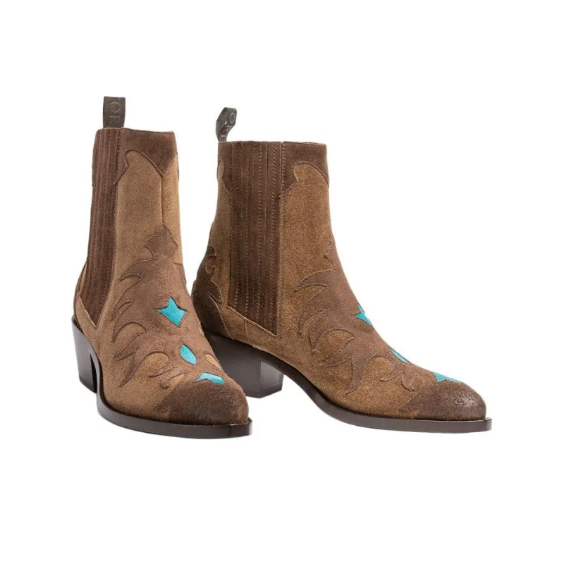 SARTORE Chelsea Boots 4.5cm Women's Brown-3