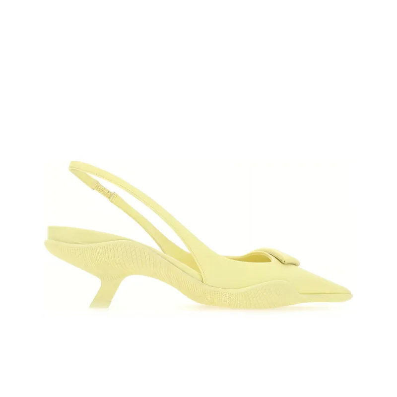 PRADA Slim Heel High Heels Women's Yellow-3