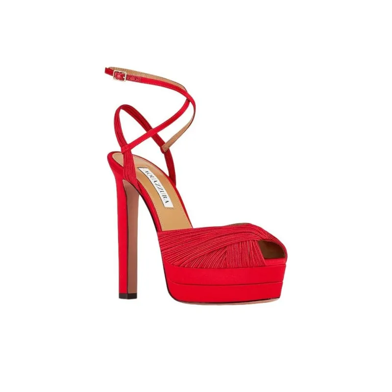 AQUAZZURA 135mm Twist Detail Sandals-2