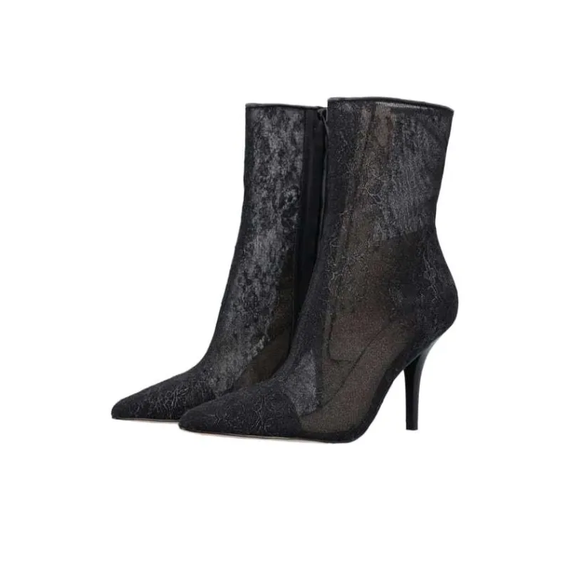 PINKO Ankle Boots 9cm Women's Black-3