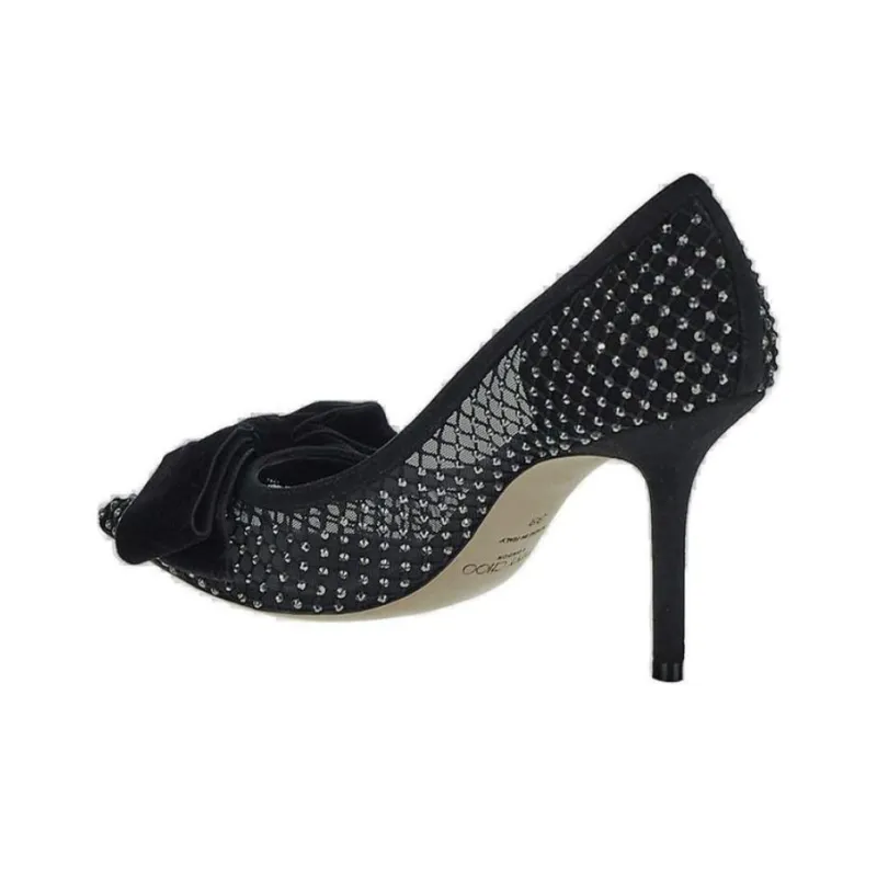 Jimmy Choo LOVE Slim Heel High Heels 8.5cm Women's Black-3