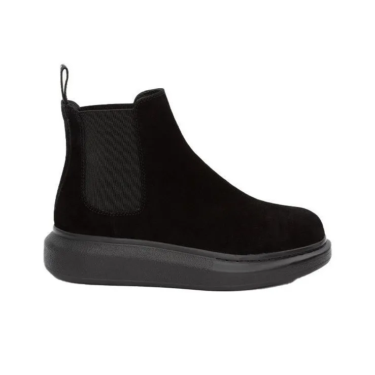 Alexander McQueen Leather Chelsea Boot Black Women's-1