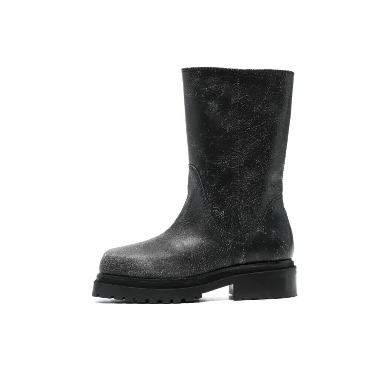 ECKHAUS LATTA Square-toe 70mm Leather Boots-0