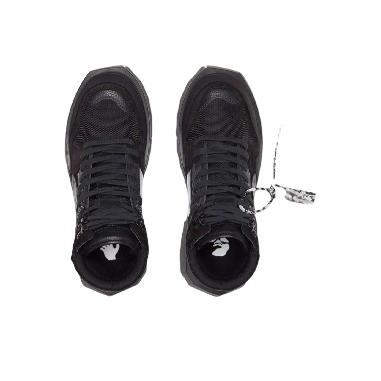 OFF WHITE Sponge Sole Hiking Boot Black Black-4