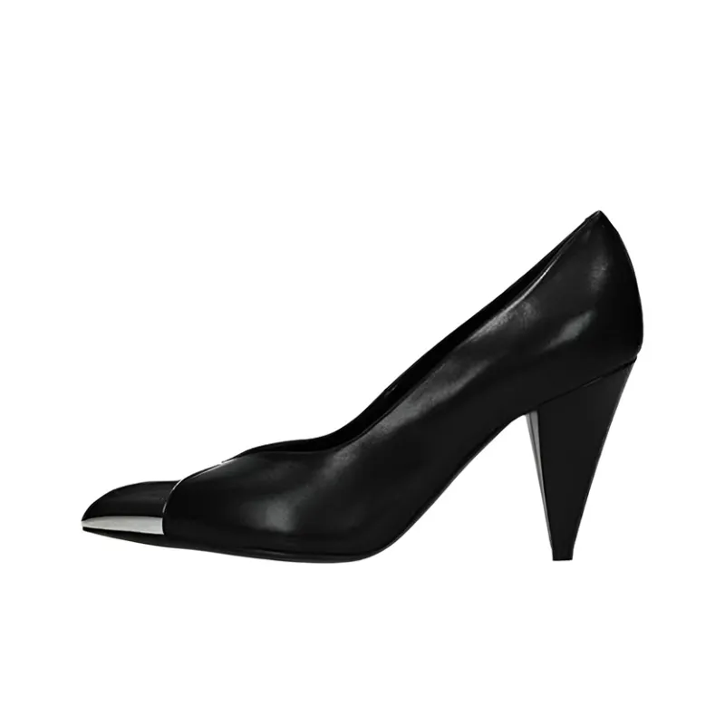 CELINE Irregular Heel High Heels 8.5cm Women's Black-0