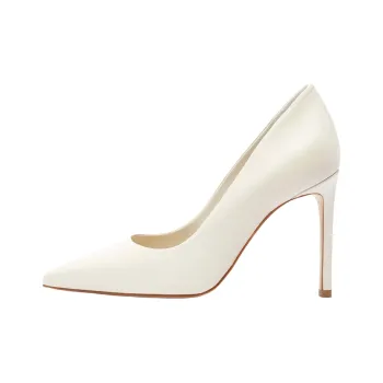 Schutz Lou Slim Heel High Heels 10cm Women's White