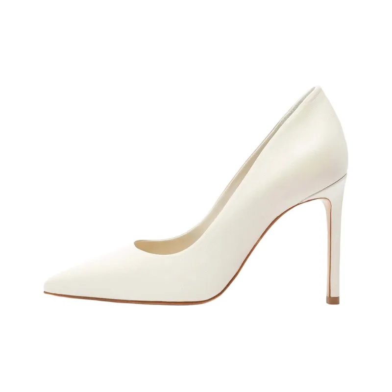 Schutz Lou Slim Heel High Heels 10cm Women's White-0