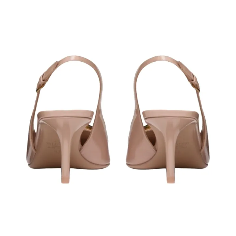 Valentino VLogo Signature Pointed Toe Slingback Pumps-4