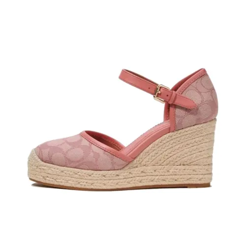 COACH Wedge Heel High Heels Women's Pink