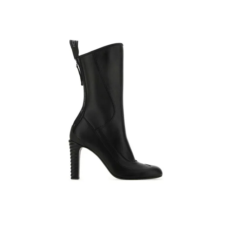 FENDI Tronchetto Nappa Knee-high Boots Women's Black-1