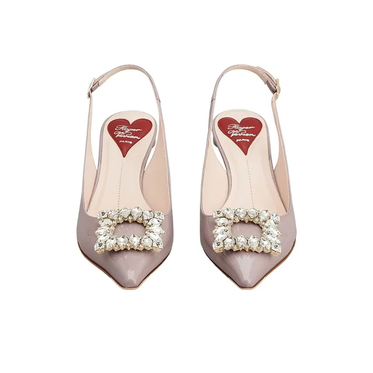 Roger Vivier Irregular Heel High Heels 5.5cm Women's Purple-3
