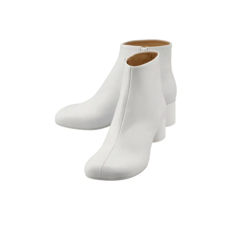 Maison Margiela 6 Logo Ankle Boots Women's White-3
