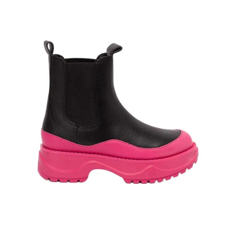 MICHAEL KORS Dupree Short Chelsea Boots 6cm Women's Black-1