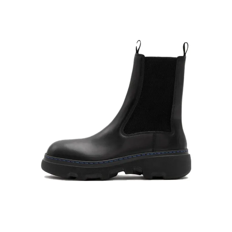 Burberry Round-toe Leather Boots-1
