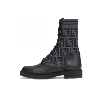 FENDI FF Rockoko Biker Boot 'Black'