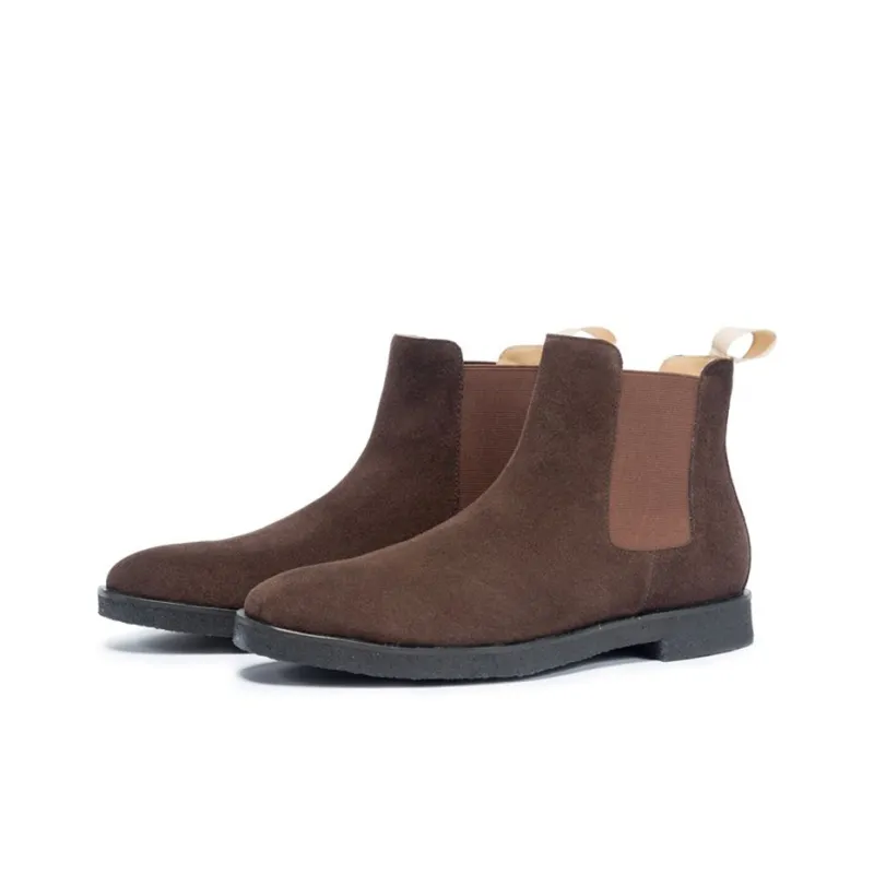 MASCAL Short Chelsea Boots Men's Coffee-2