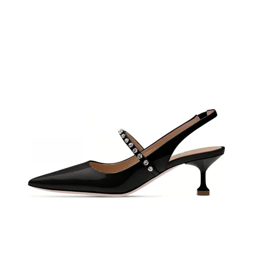 MIU MIU Slim Heel High Heels Women's Black