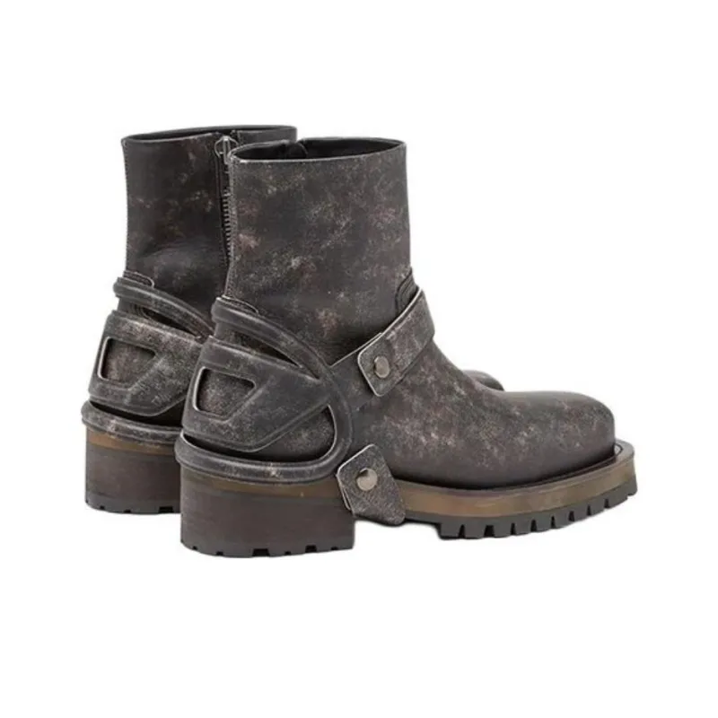 DIESEL Ankle Boots Men Brown-4