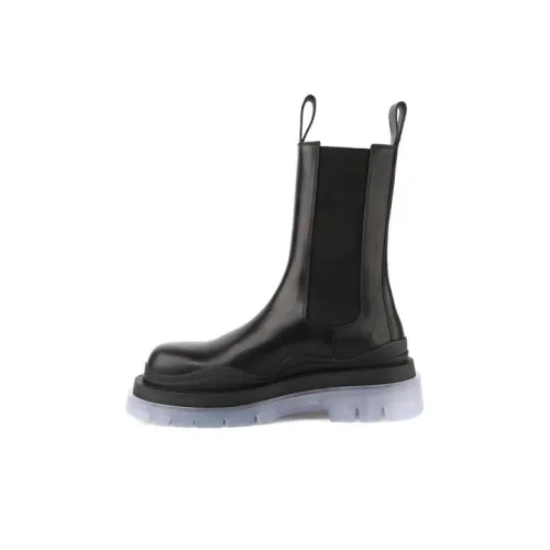 Bottega attracted Tire Chelsea Short Chelsea Boots Men's Black