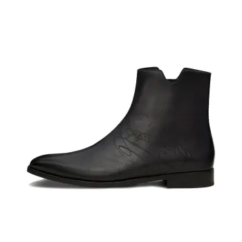 BERLUTI Demesure Scritto Ankle Boots Men's Black