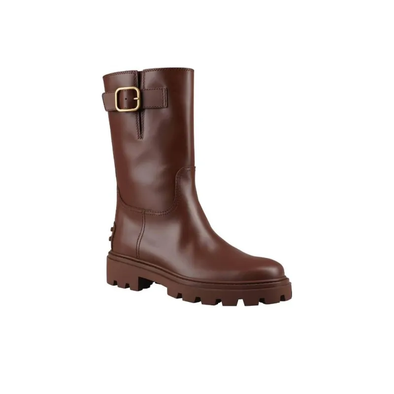 TOD'S Buckle-detail Leather Boots-2