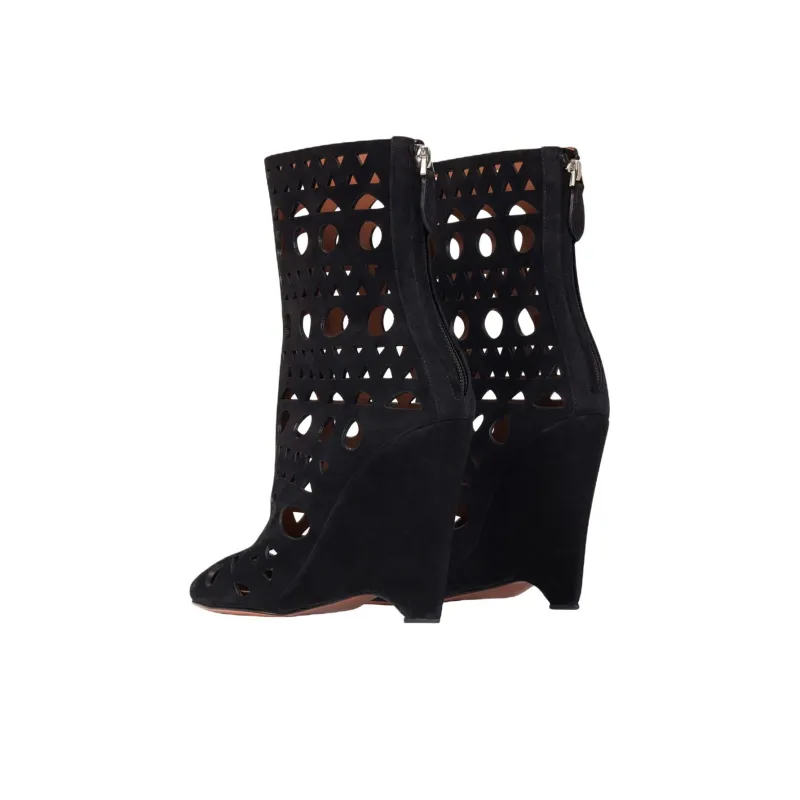 Alaia Vienne Ankle Boots 10cm Women's Black-3