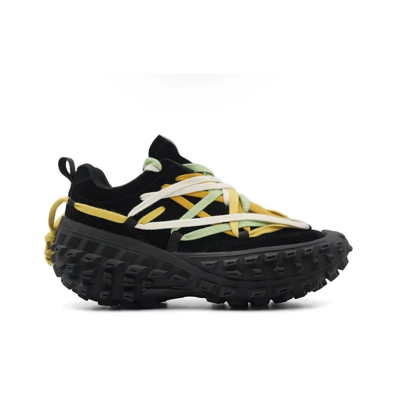 Hong Kong Meng Chunky Sneakers Unisex Low Top Black-2