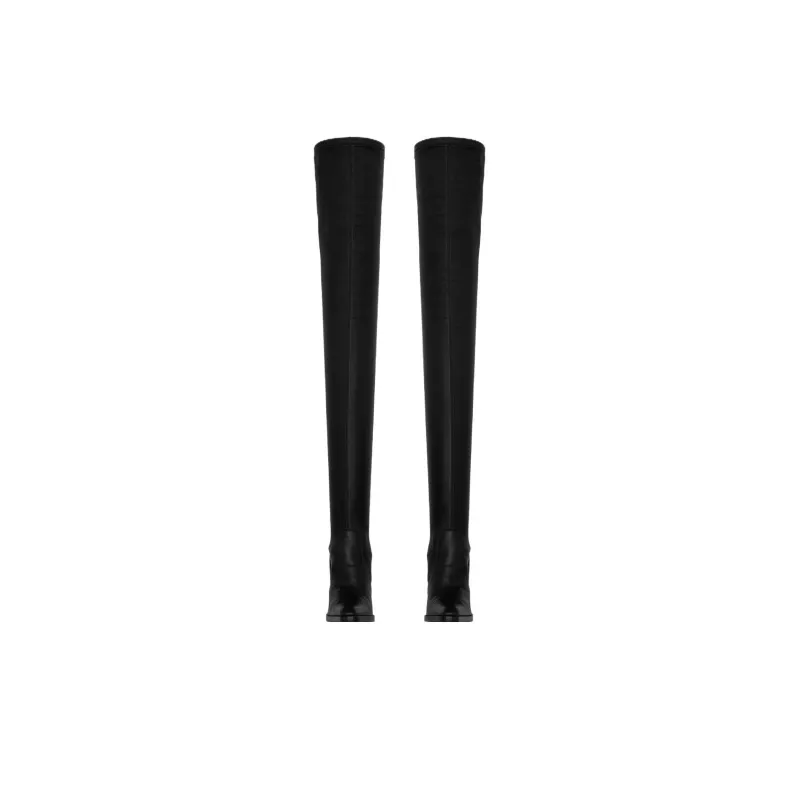 SAINT LAURENT NINA Over-the-knee Boots 11cm Women's Black-2