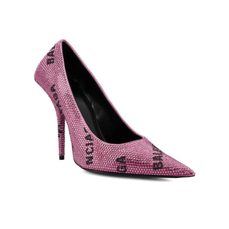 Balenciaga Rhinestones Embellished Pointed-Toe Pumps-2
