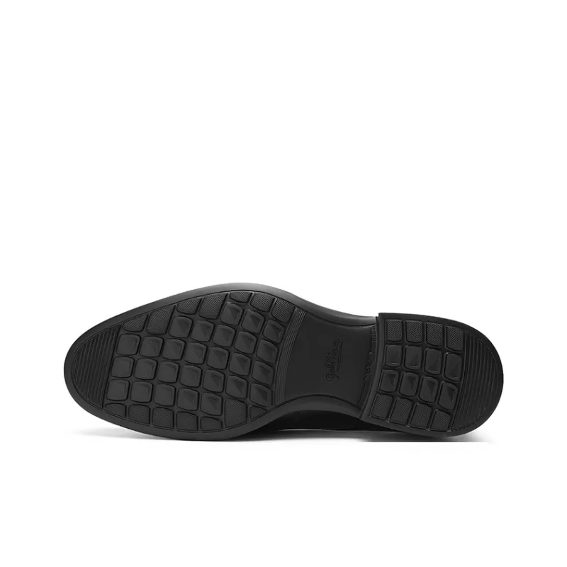 GOLDLION Dress Shoes Men Low Top Black/Brown-4